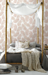 Monarch Pink Large-Scale Butterfly with Silver Metallic Accents Peel and Stick Wallpaper by Aviva Stanoff for York Wallcoverings - PSW1567RL