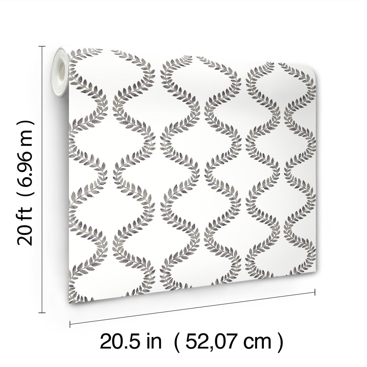 Florentine Soft Black Vine Trellis Peel & Stick Wallpaper with Botanical Trellis Pattern - York PSW1572RL