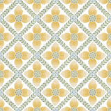 Mimi Yellow Quilted Floral Peel & Stick Wallpaper with Farmhouse Floral Pattern - York PSW1585RL