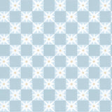 Stardust Blue Checkerboard Peel & Stick Wallpaper with Bohemian Small Prints Pattern - York PSW1588RL