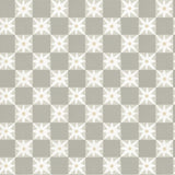 Stardust Warm Grey Checkerboard Peel & Stick Wallpaper with Hand-Painted Star Motif - York PSW1589RL