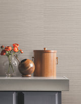 Natural Sisal Classic Grey Peel & Stick Grasscloth Wallpaper 36-in Wide by 18-ft Long, About 54 Sq Ft by York Wallcoverings - PSW1591RL