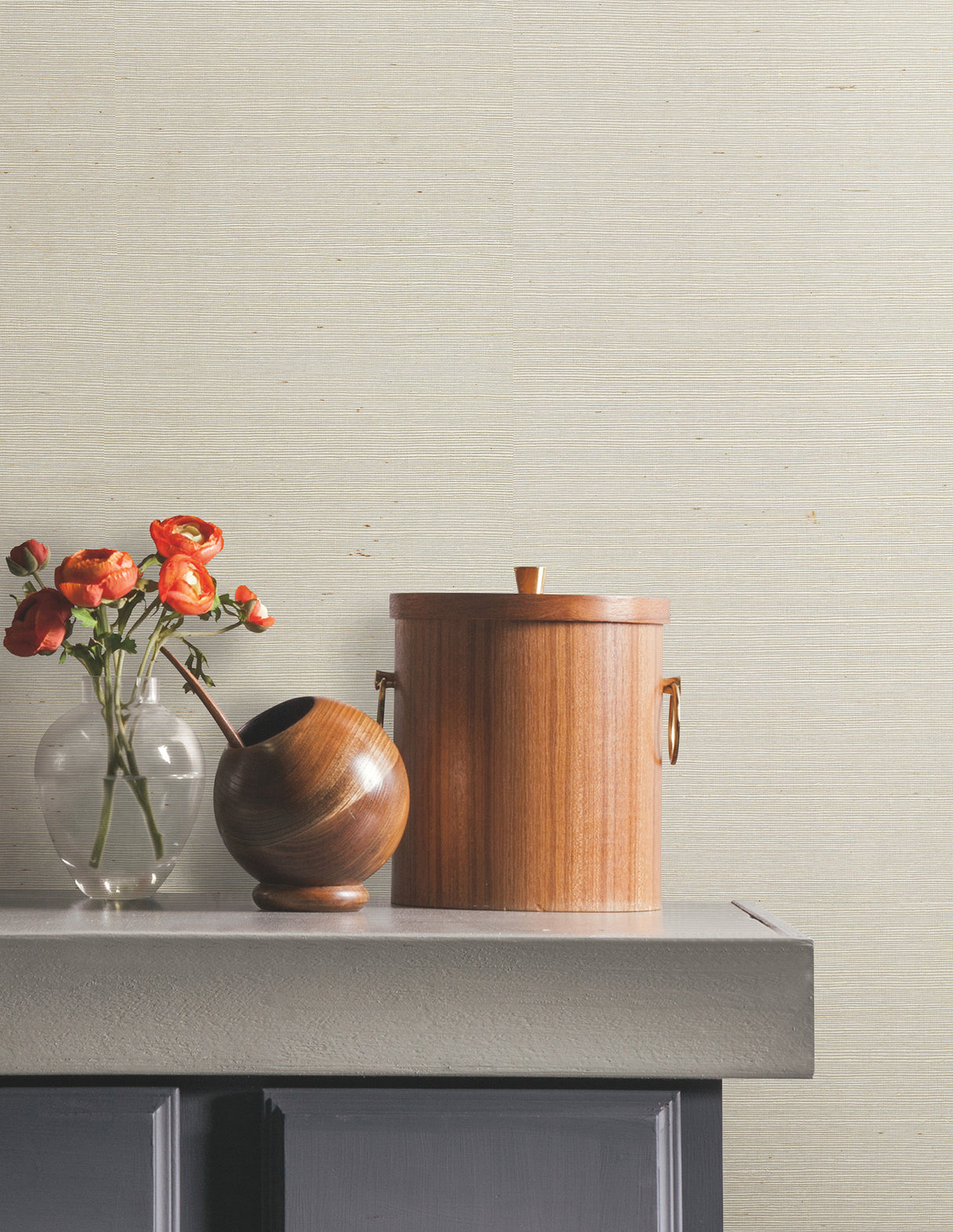 Natural Sisal White Peel and Stick Genuine Sisal Grasscloth Wallpaper, 36 in x 18 ft Roll, About 54 Sq Ft by York Wallcoverings - PSW1595RL