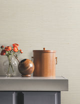 Natural Sisal White Peel and Stick Genuine Sisal Grasscloth Wallpaper, 36 in x 18 ft Roll, About 54 Sq Ft by York Wallcoverings - PSW1595RL