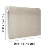 Natural Sisal Warm Grey Peel and Stick Grasscloth Wallpaper by York Wallcoverings 36-in Wide x 18-ft Long Roll Covers 54 sq ft - PSW1597RL
