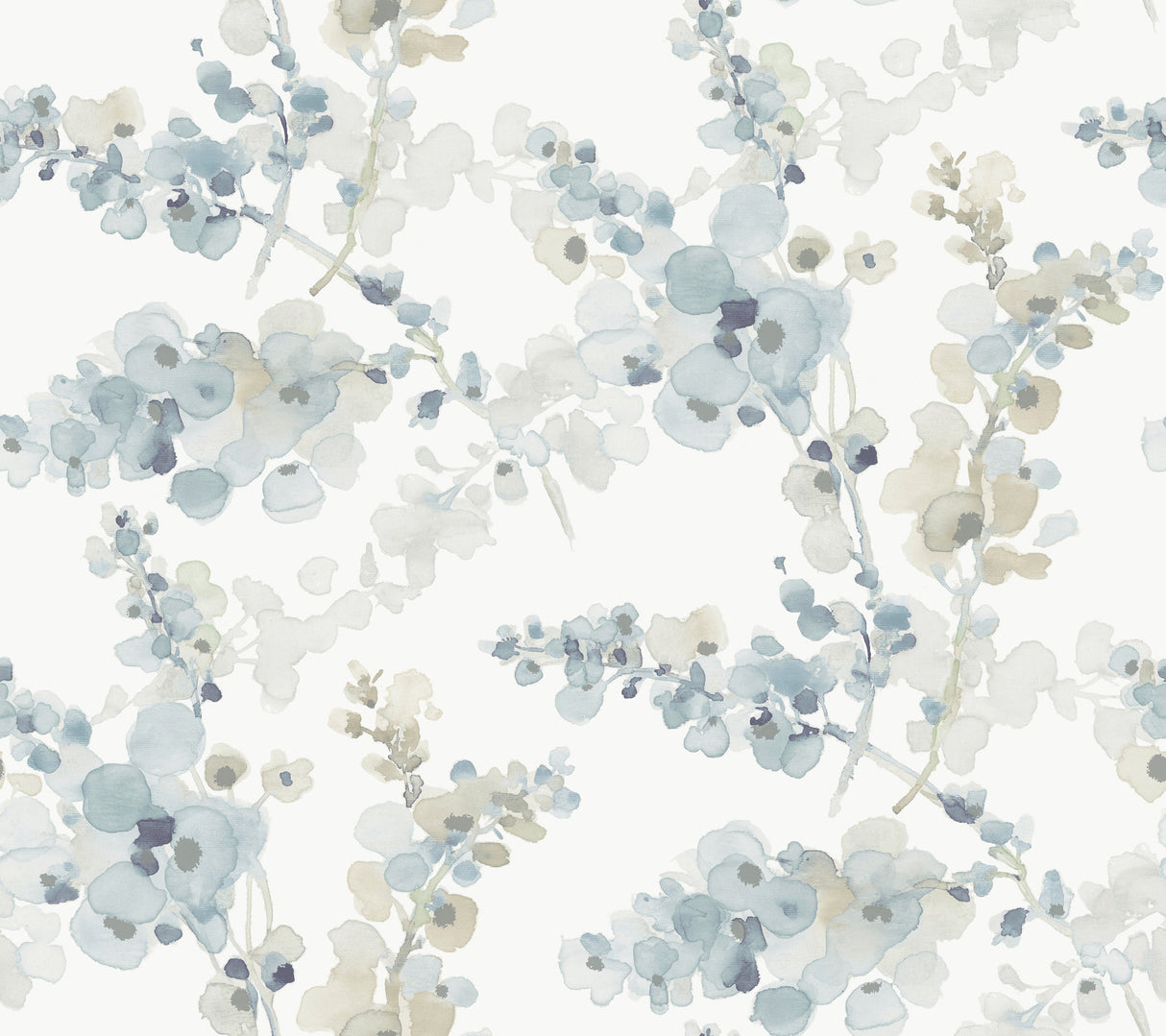 Blossom Fling Blue Peel and Stick Wallpaper by Candice Olson - PSW1602RL