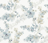 Blossom Fling Blue Peel and Stick Wallpaper by Candice Olson - PSW1602RL