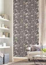 Botanical Fantasy Red & Blue by Candice Olson Peel & Stick Non Woven Wildflower Botanical Farmhouse Wallpaper Roll - PSW1604RL