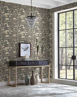 Botanical Fantasy Red & Blue by Candice Olson Peel & Stick Non Woven Wildflower Botanical Farmhouse Wallpaper Roll - PSW1604RL