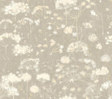 Botanical Fantasy Soft Taupe Peel and Stick Wallpaper by Candice Olson - PSW1605RL