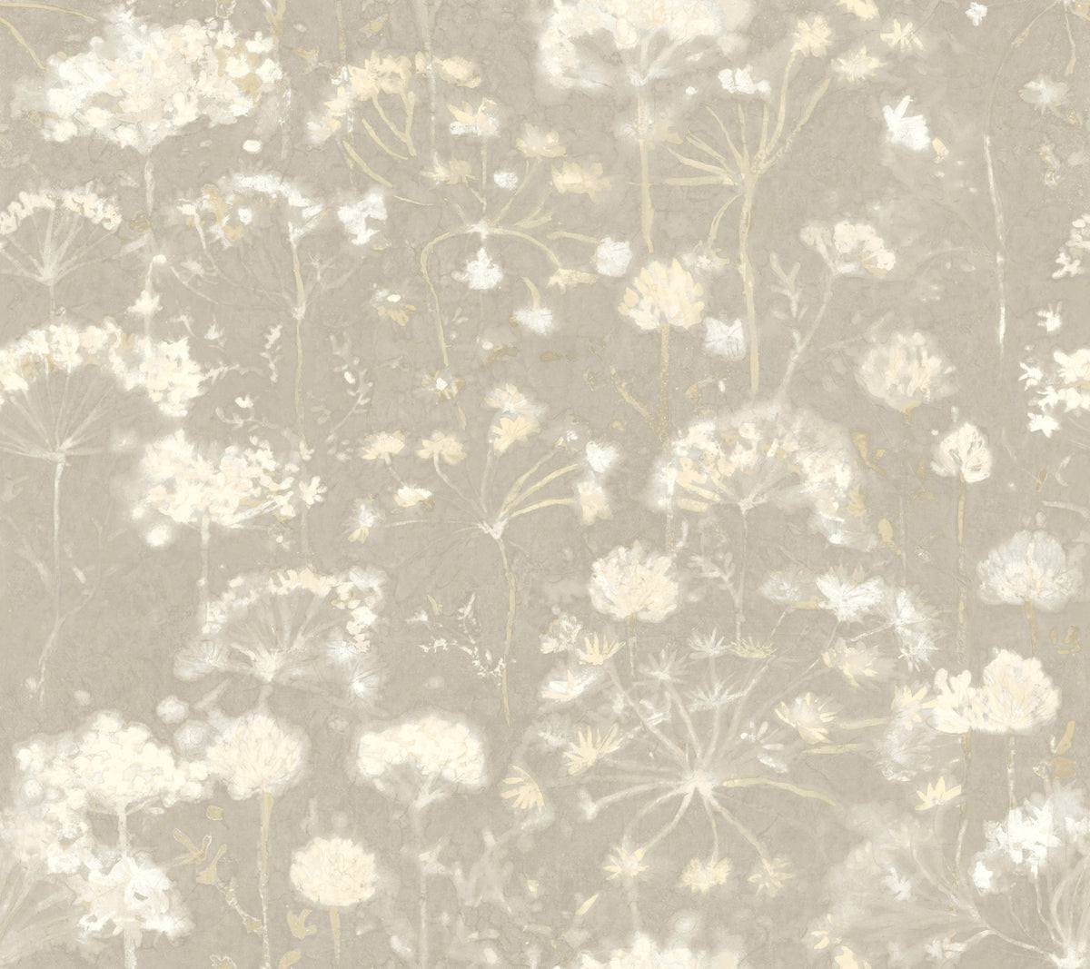 Botanical Fantasy Soft Taupe Peel and Stick Wallpaper by Candice Olson - PSW1605RL