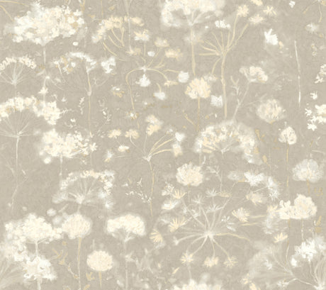 Botanical Fantasy Soft Taupe Peel and Stick Wallpaper by Candice Olson - PSW1605RL