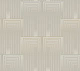 Vanishing Taupe & Pearl Peel & Stick Wallpaper by Candice Olson - PSW1606RL Art Deco Geometric Pattern