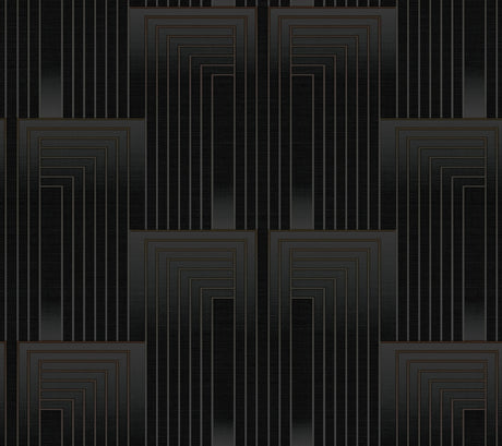 Vanishing Black & Copper Peel & Stick Wallpaper by Candice Olson - PSW1607RL