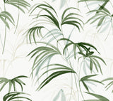 Inky Palms Green Peel and Stick Wallpaper by Candice Olson - PSW1609RL