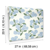 Hydrangea Blue & White by Rifle Paper Co. Peel & Stick Wallpaper – York Wallcoverings PSW1617RL