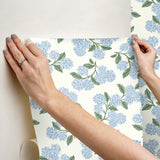 Hydrangea Blue & White by Rifle Paper Co. Peel & Stick Wallpaper – York Wallcoverings PSW1617RL