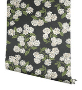 Hydrangea Black & White by Rifle Paper Co. Peel & Stick Wallpaper – York Wallcoverings PSW1618RL