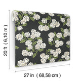 Hydrangea Black & White by Rifle Paper Co. Peel & Stick Wallpaper – York Wallcoverings PSW1618RL