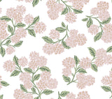 Hydrangea Pink & White Peel & Stick Wallpaper by Rifle Paper Co.