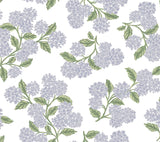 Rifle Paper Co. Hydrangea Lilac & White Peel & Stick Wallpaper PSW1621RL pattern detail