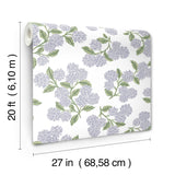 Hydrangea Lilac & White by Rifle Paper Co. Peel & Stick Wallpaper – York Wallcoverings PSW1621RL