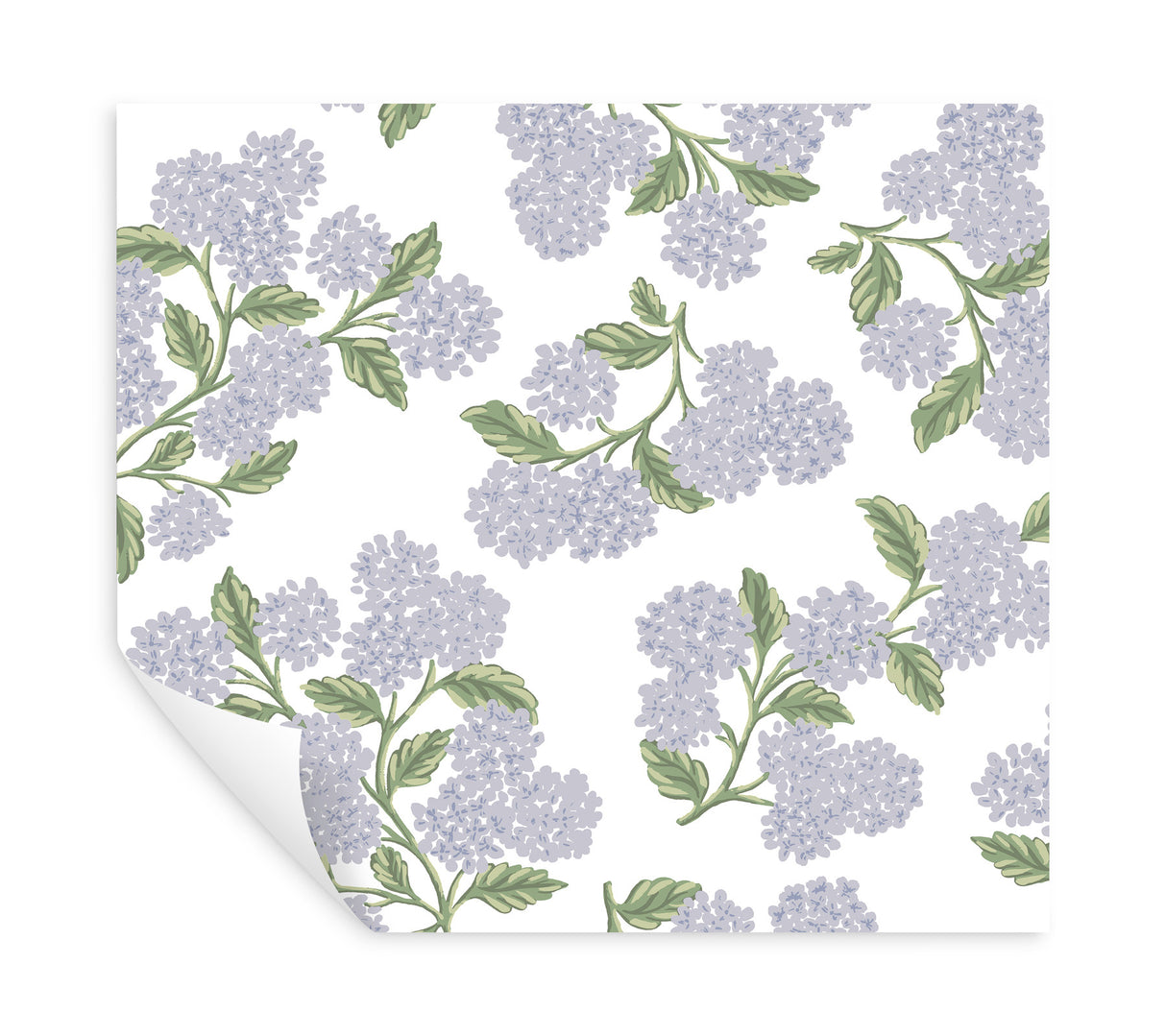 Hydrangea Lilac & White by Rifle Paper Co. Peel & Stick Wallpaper – York Wallcoverings PSW1621RL