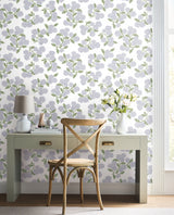 Hydrangea Lilac & White by Rifle Paper Co. Peel & Stick Wallpaper – York Wallcoverings PSW1621RL