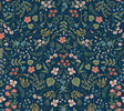 Wildwood Navy Peel & Stick Wallpaper by Rifle Paper Co., 27 in x 20 ft roll (PSW1622RL)