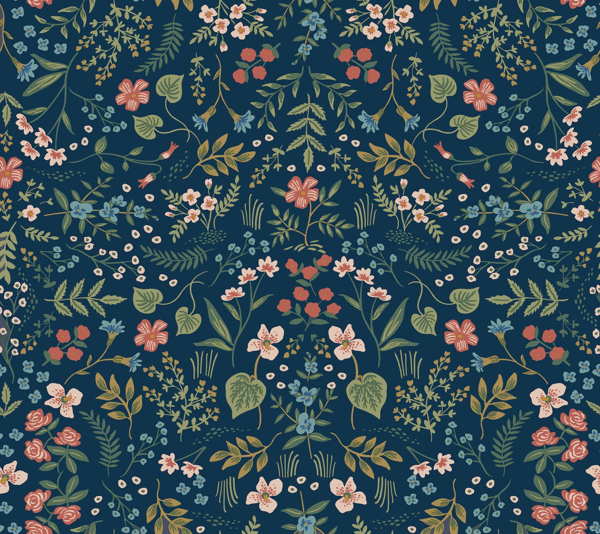 Wildwood Navy Peel & Stick Wallpaper by Rifle Paper Co., 27 in x 20 ft roll (PSW1622RL)
