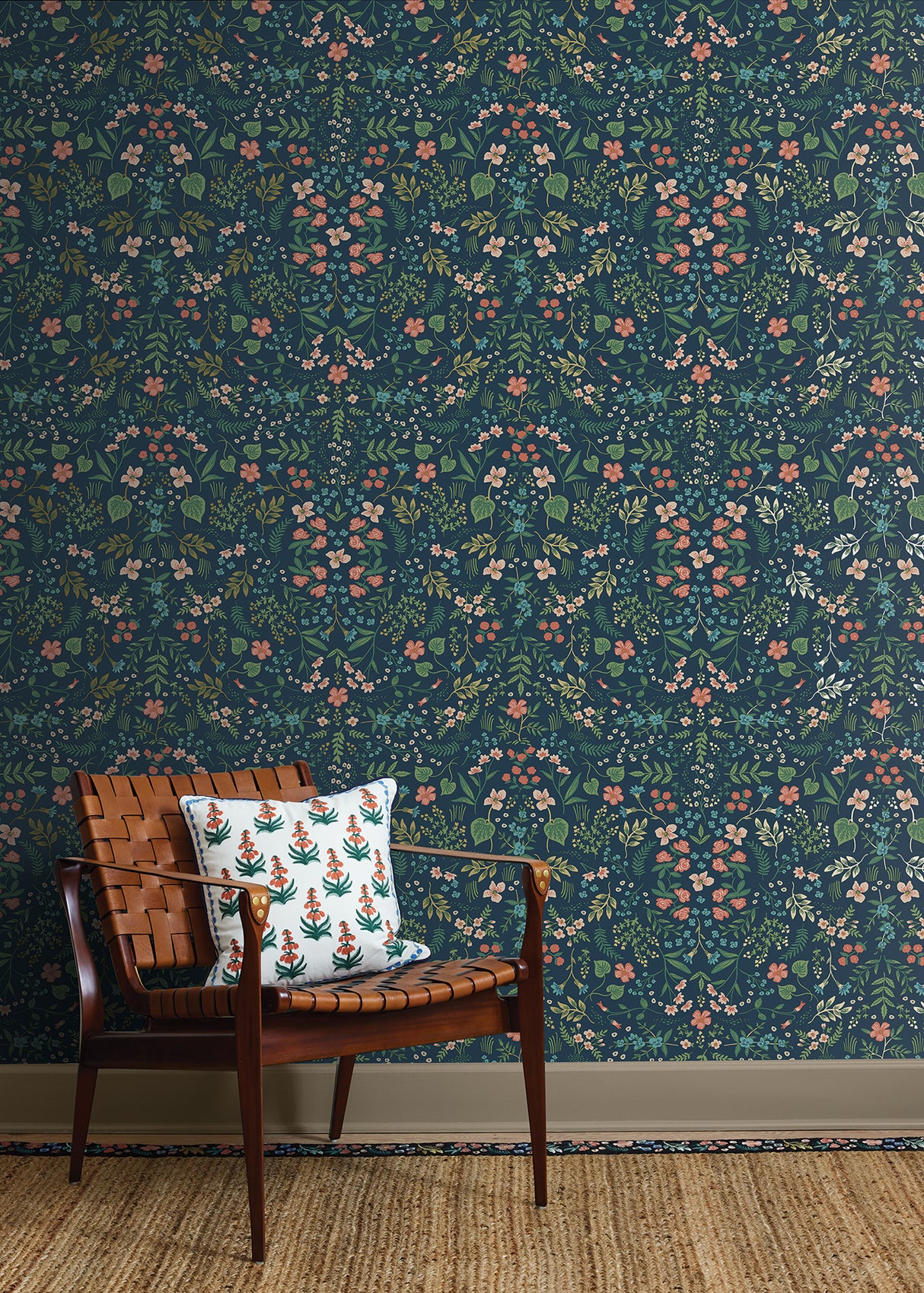 Wildwood Navy by Rifle Paper Co. Peel & Stick Wallpaper – York Wallcoverings PSW1622RL