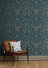 Wildwood Navy by Rifle Paper Co. Peel & Stick Wallpaper – York Wallcoverings PSW1622RL