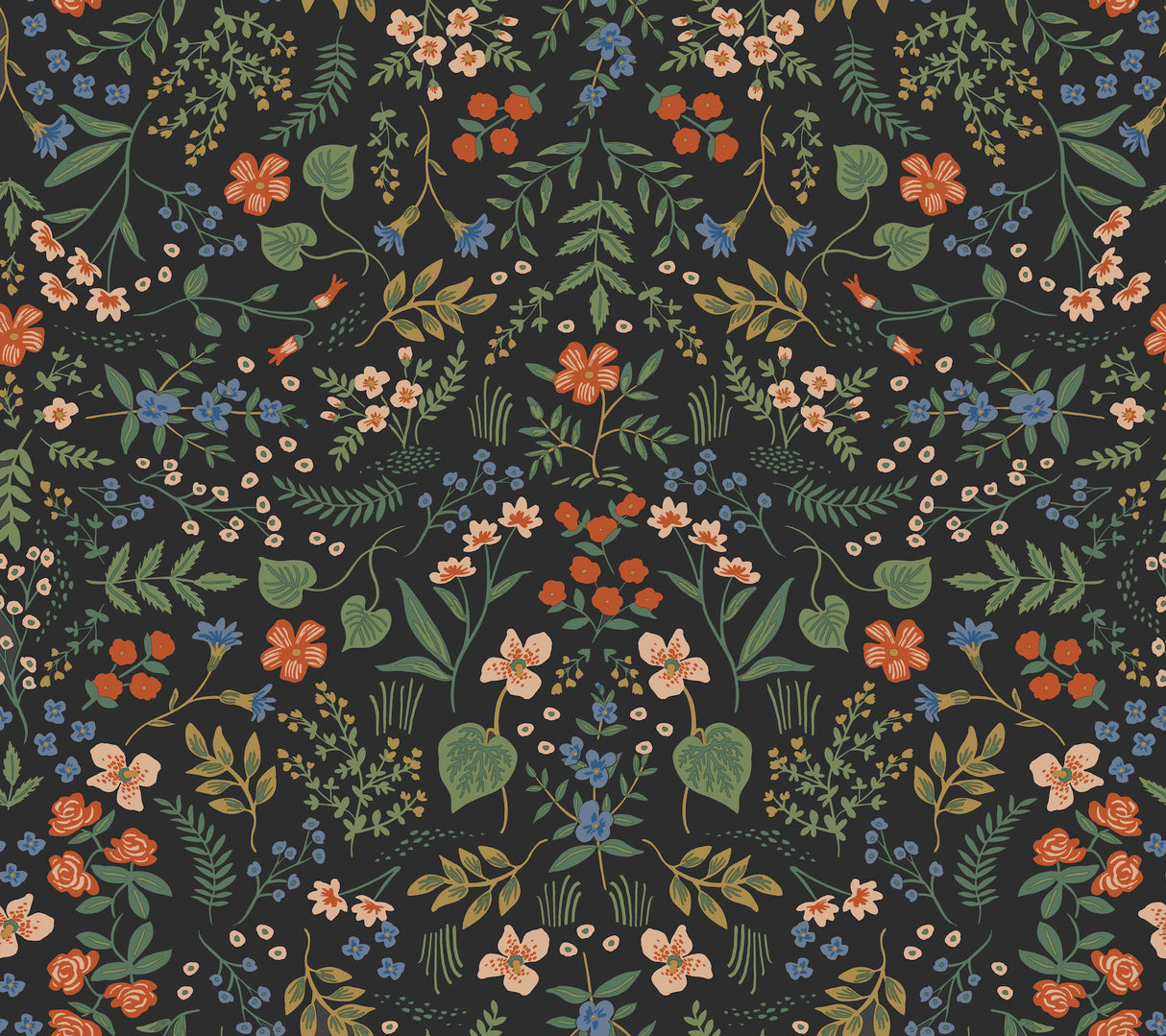 Rifle Paper Co. Wildwood Black Peel & Stick Wallpaper roll
