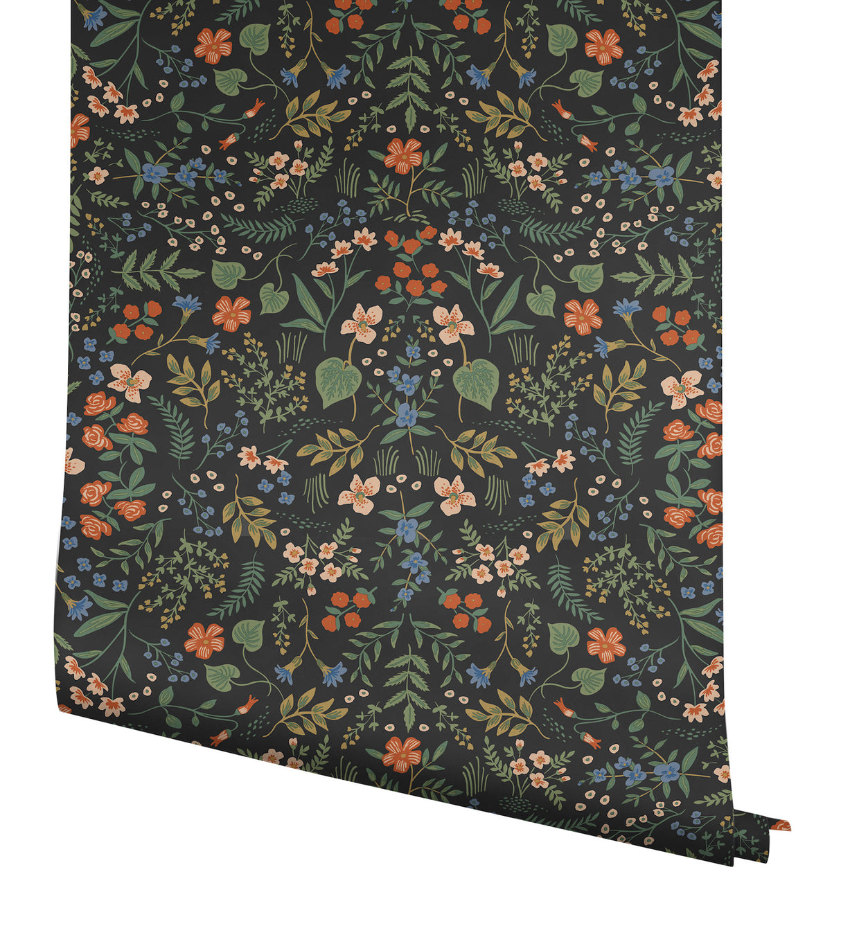 Wildwood Black by Rifle Paper Co. Peel & Stick Floral Wallpaper- York Wallcoverings PSW1623RL