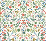 Wildwood Rose Peel and Stick Wallpaper by Rifle Paper Co. Botanical Floral Non Woven - PSW1624RL
