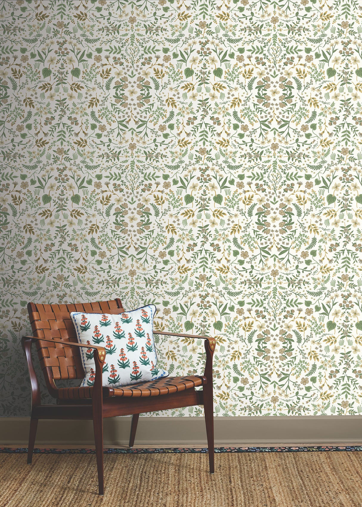 Wildwood Linen by Rifle Paper Co. Peel & Stick Floral Wallpaper – York Wallcoverings PSW1625RL