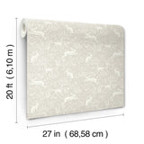 Fable Linen by Rifle Paper Co. Whimsical Woodland Animal and Botanical Illustration Premium Peel and Stick Non Woven Wallpaper - PSW1627RL
