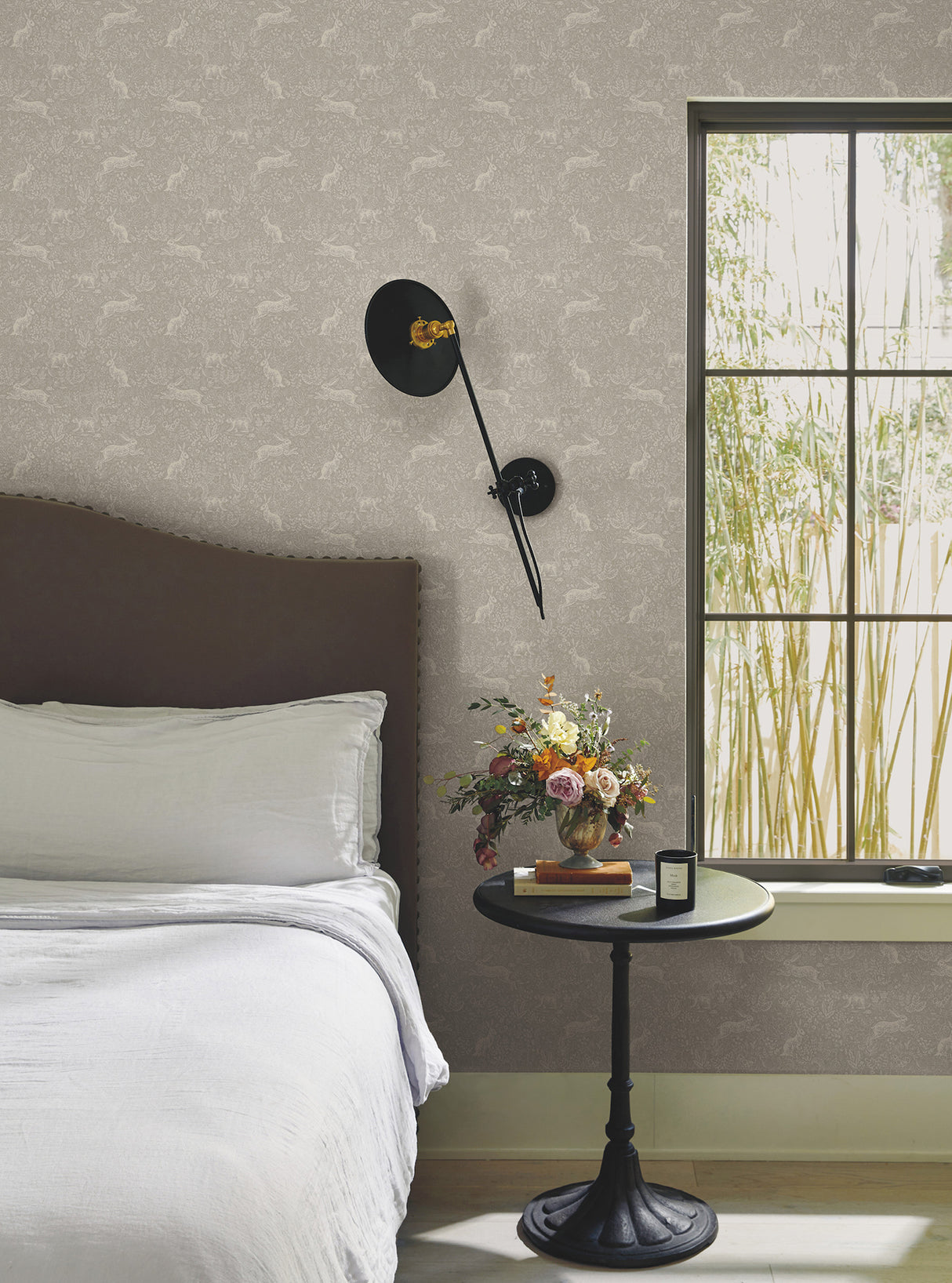 Fable Linen by Rifle Paper Co. Whimsical Woodland Animal and Botanical Illustration Premium Peel and Stick Non Woven Wallpaper - PSW1627RL