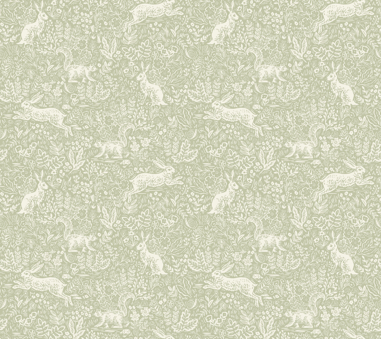 Rifle Paper Co. Fable Mint Peel & Stick Wallpaper PSW1628RL