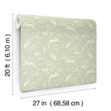 Fable Mint by Rifle Paper Co. Peel & Stick Wallpaper- York Wallcoverings PSW1628RL