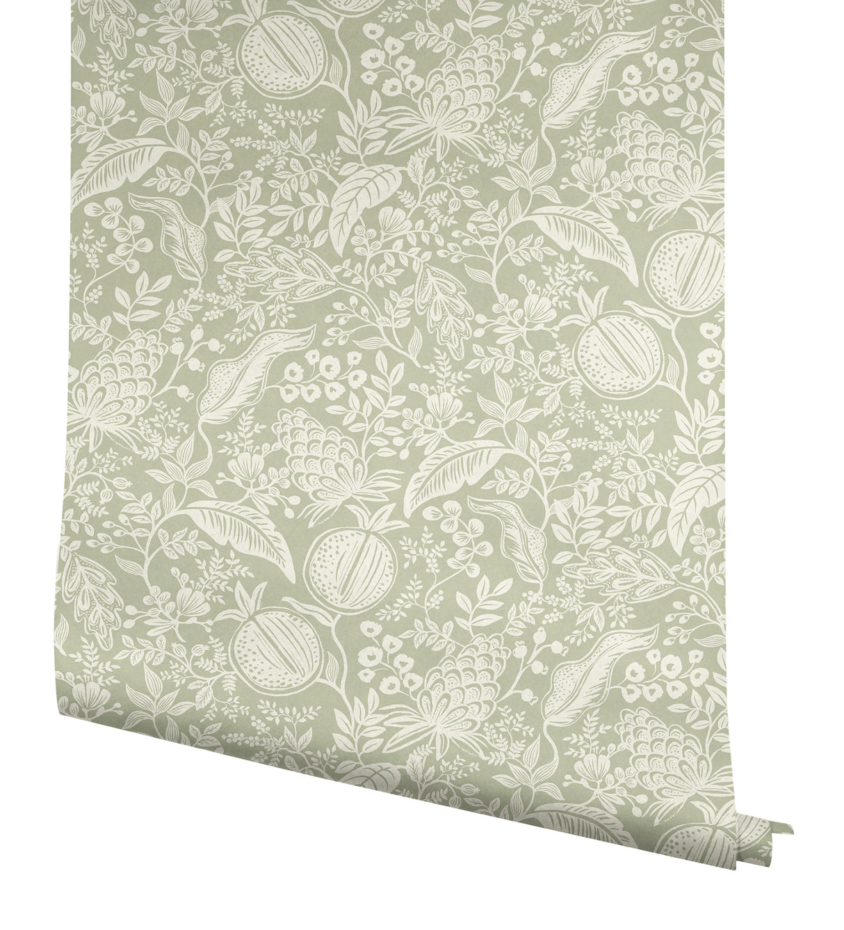 Pomegranate Pistachio by Rifle Paper Co. Peel & Stick Wallpaper- York Wallcoverings PSW1630RL