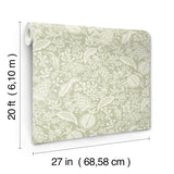 Pomegranate Pistachio by Rifle Paper Co. Peel & Stick Wallpaper- York Wallcoverings PSW1630RL