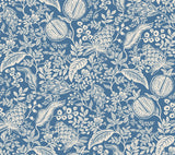 Rifle Paper Co. Pomegranate Blue & Ivory Peel & Stick Wallpaper roll PSW1631RL