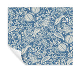 Pomegranate Blue & Ivory by Rifle Paper Co. 27 in x 20 ft Peel & Stick Wallpaper – York Wallcoverings PSW1631RL