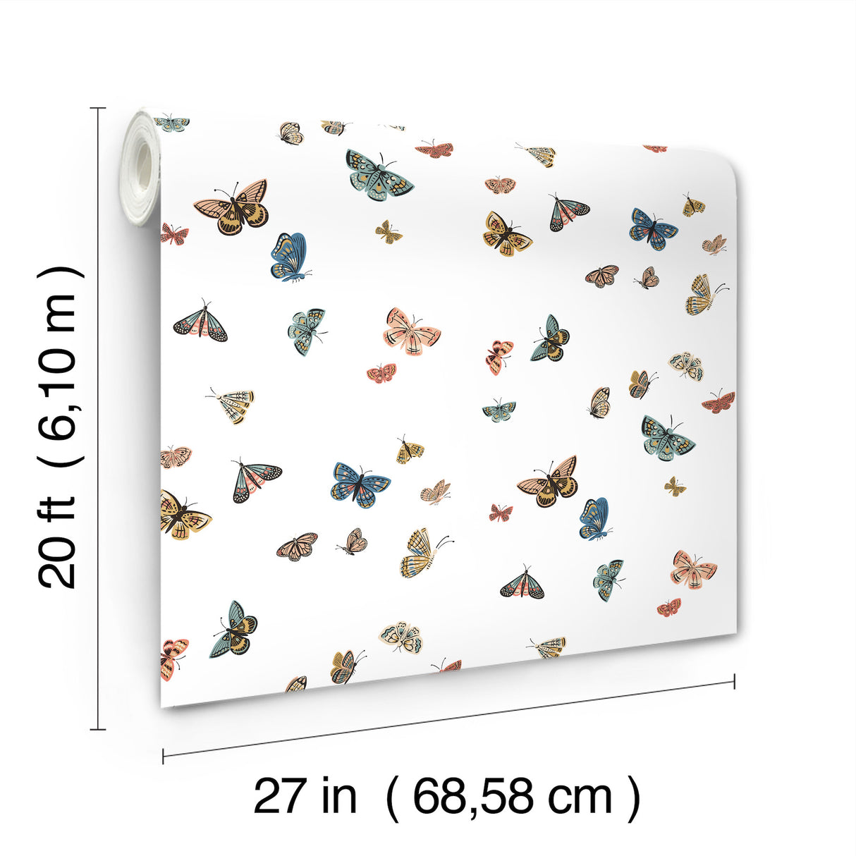 Butterfly House White by Rifle Paper Co. Peel & Stick Wallpaper – York Wallcoverings PSW1632RL