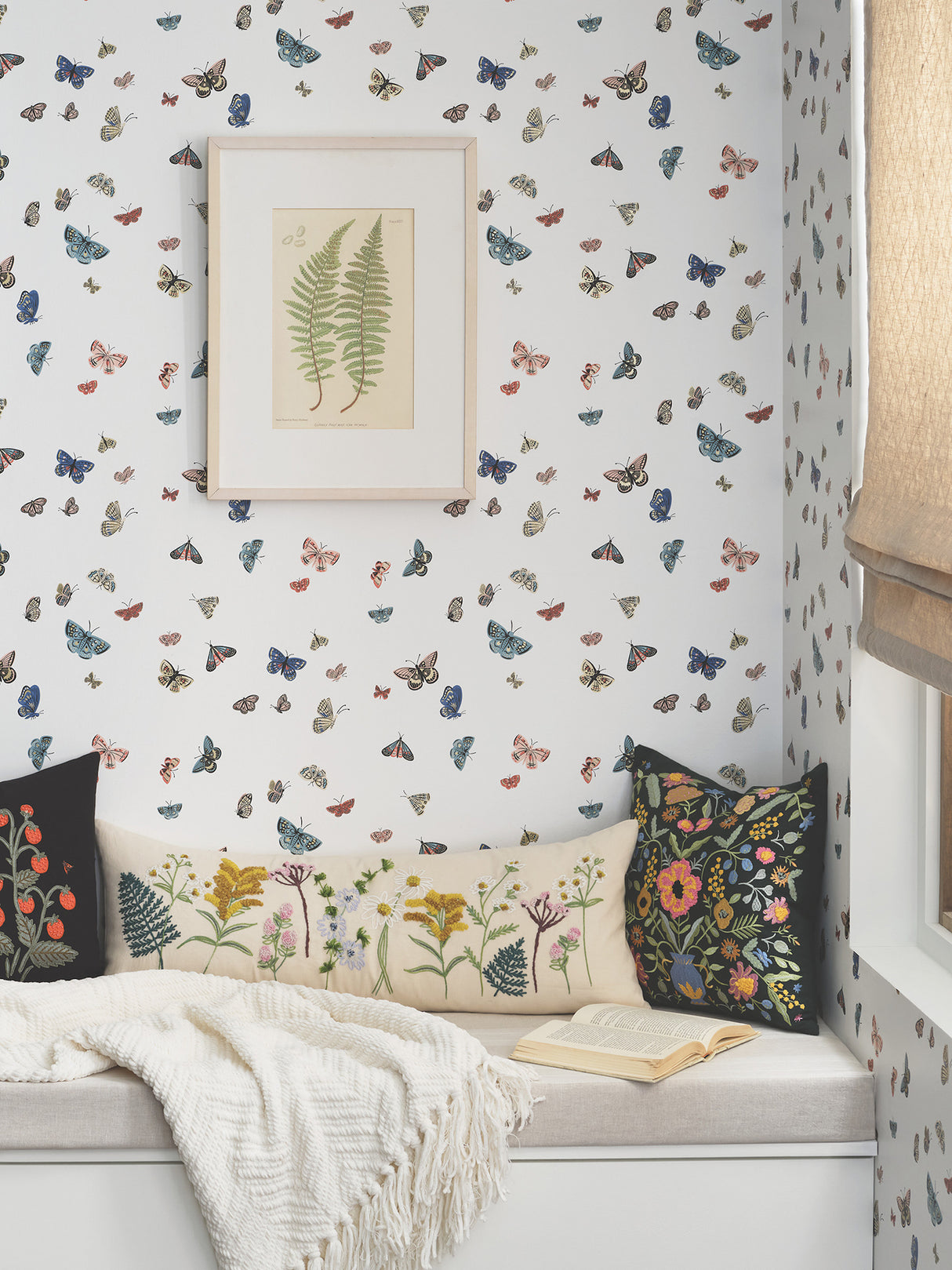 Butterfly House White by Rifle Paper Co. Peel & Stick Wallpaper – York Wallcoverings PSW1632RL
