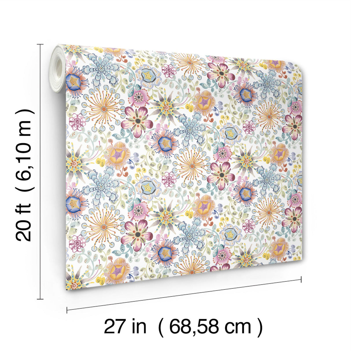 Magic Garden Multicolor by York Wallcoverings Peel & Stick Wallpaper – York Wallcoverings PSW1636RL