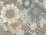 Anemones Brown Peel & Stick Wallpaper by York Wallcoverings Missoni Collection - PSW1639RL