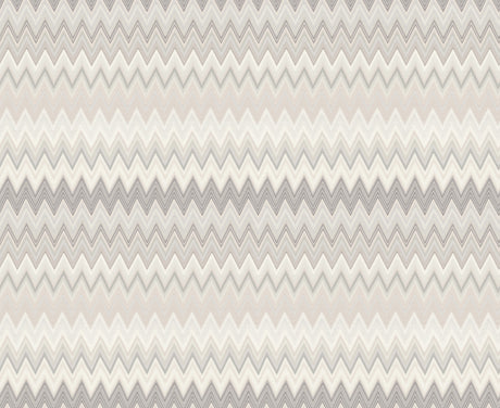 Zig Zag Beige Peel and Stick Wallpaper by York Wallcoverings - Missoni Chevron Pattern PSW1643RL