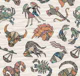 Constellations Multicolor Peel and Stick Wallpaper by York Wallcoverings - PSW1644RL